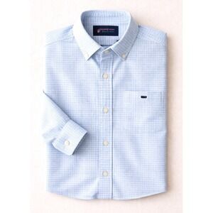 Vineyard Vines Light Blue Windowpane Button-Down Shirt